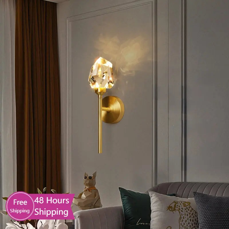 Wall Light - Modern Led Wall Lighting for Bedroom Living Room Hotel Sconce Crystal Luxury Gold SW-36210347 - SWEET-LIGHTS