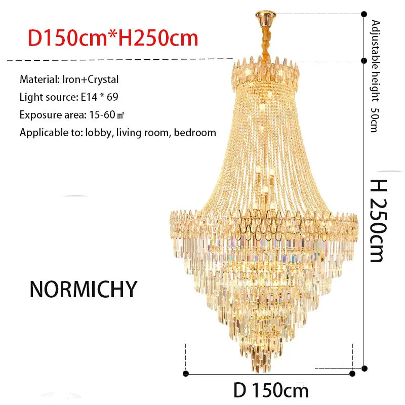 Chandelier - Nordic Modern Crystal Ceiling Light for Villa SW-36210345 - SWEET-LIGHTS