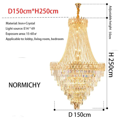 Chandelier - Nordic Modern Crystal Ceiling Light for Villa SW-36210345 - SWEET-LIGHTS
