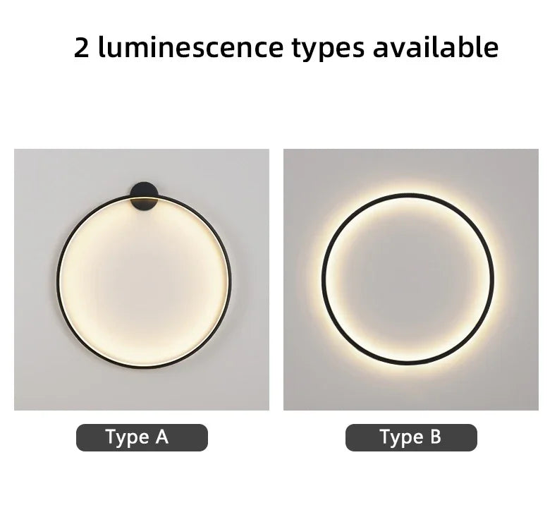 Wall Light - Minimalist Circle Background LED Wall Lamp Indoor Decor Living Room Wall Sconces Bedside Lighting SW-36210456 - SWEET-LIGHTS