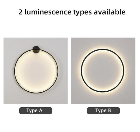 Wall Light - Minimalist Circle Background LED Wall Lamp Indoor Decor Living Room Wall Sconces Bedside Lighting SW-36210456 - SWEET-LIGHTS