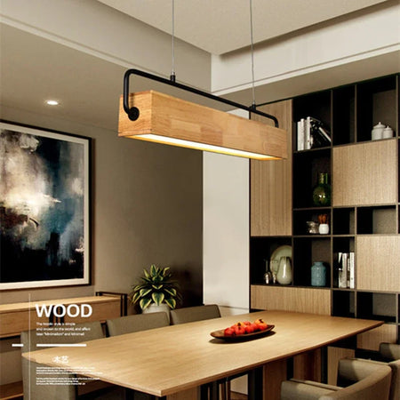 Pendant Light - High-end Simple Nordic Wooden LED with Metal Pole for Restaurants and Cafes Bright SW-36210748 - SWEET-LIGHTS
