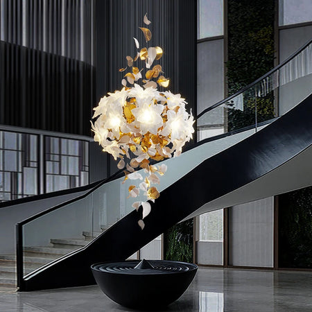Chandelier - Loft Hanging Crystal Pendant Light for Modern Luxury Hotel Lobby Living Room SW-36210578 - SWEET-LIGHTS