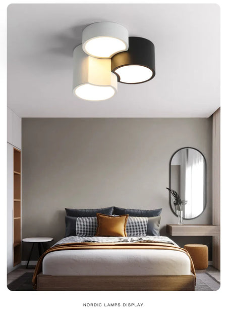 Ceiling Light - Modern Minimalist Geometric Black and White Lamp SW-36214012 - SWEET-LIGHTS