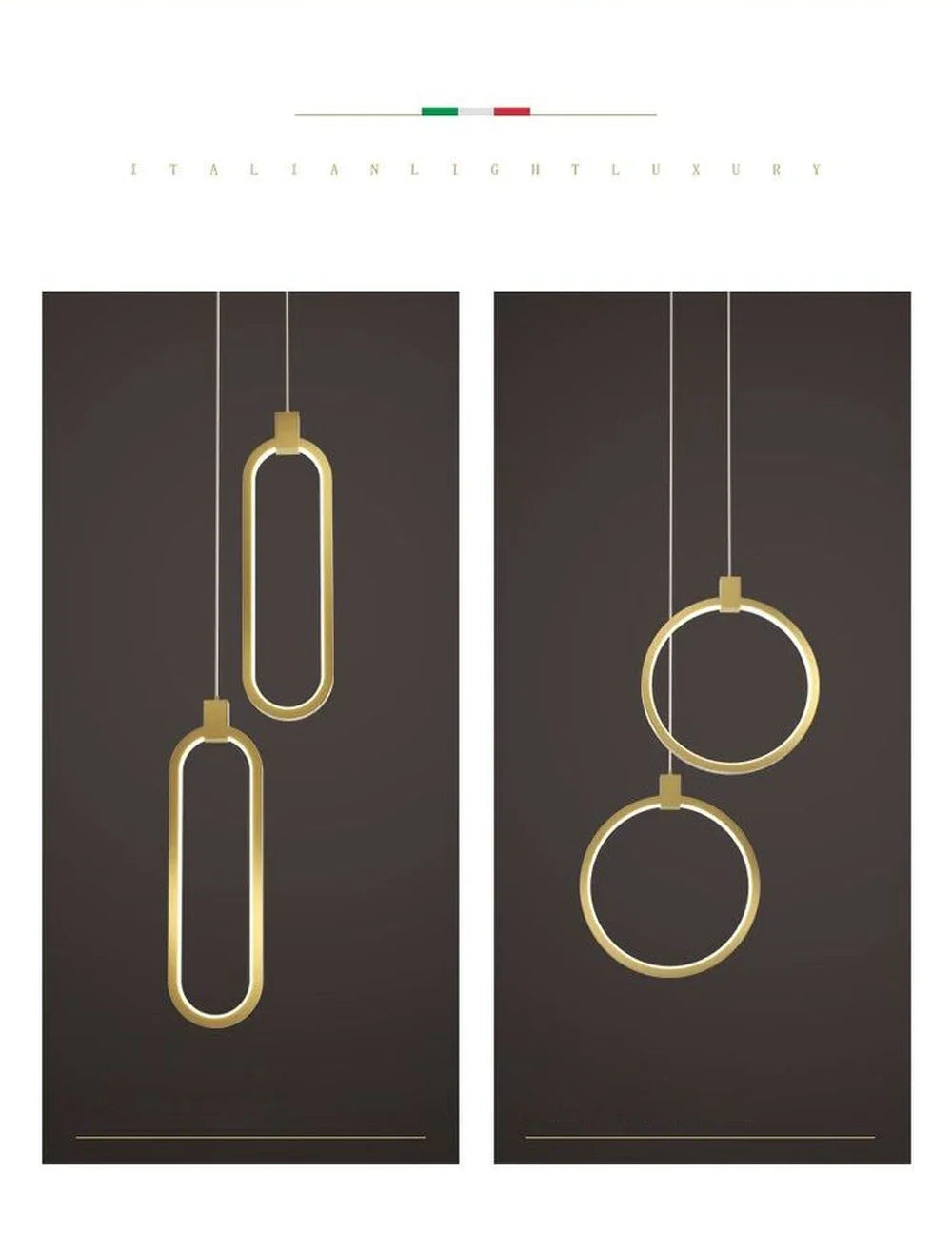 Pendant Light - Modern LED Black Gold Circular Chandelier SW-36210789 - SWEET-LIGHTS