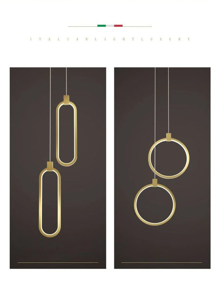 Pendant Light - Modern LED Black Gold Circular Chandelier SW-36210789 - SWEET-LIGHTS