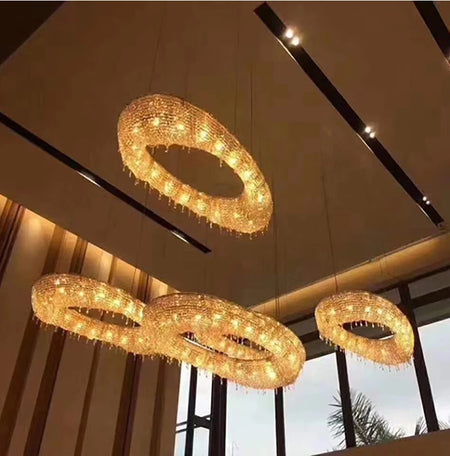 Chandelier - Modern Crystal Lighting Gold Lamp for Living Room SW-36210347 - SWEET-LIGHTS