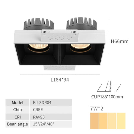 Spotlight - SCON Recessed Spotlight Square Rimless LED Downlight Anti-glare Embedded Ceiling Lamps 110V-240V SW-36210789 - SWEET-LIGHTS