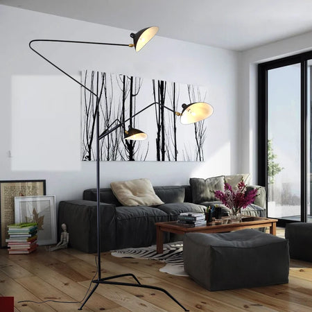 Floor Lamp - Serge Mouille 3-arm Designer Tripod LED Lamp SW-36214890 - SWEET-LIGHTS