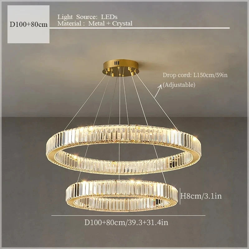 Pendant Light - Led Luxury Crystal Ceiling Pendant Lamp for Living Room and Dining SW-36210347 - SWEET-LIGHTS