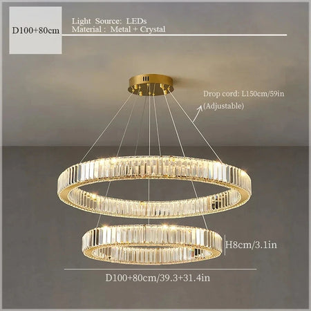 Pendant Light - Led Luxury Crystal Ceiling Pendant Lamp for Living Room and Dining SW-36210347 - SWEET-LIGHTS