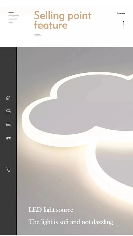 Children Lighting - Creative Cloud Children's Room LED Ceiling Light Modern Bedroom Study Lamp Nordic Designer Fixture SW-36210458 - SWEET-LIGHTS