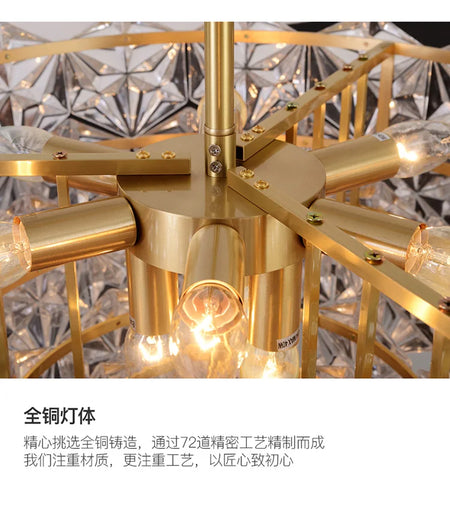 Chandelier - Modern Snow Glass Luxury for High-End Villa SW-36210478 - SWEET-LIGHTS