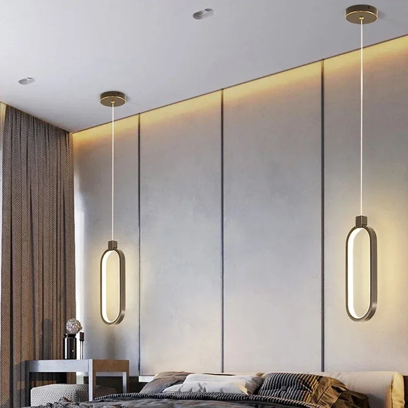 Pendant Light - Modern LED Black Gold Circular Chandelier SW-36210789 - SWEET-LIGHTS