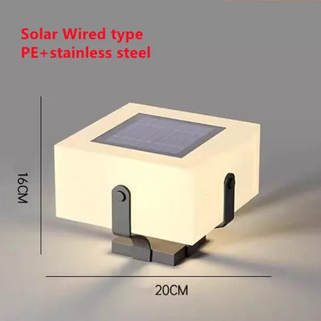 Outdoor Light - Stainless Steel Solar Column Head Pillar Lamp Outdoor Waterproof Garden Light SW-36210478 - SWEET-LIGHTS