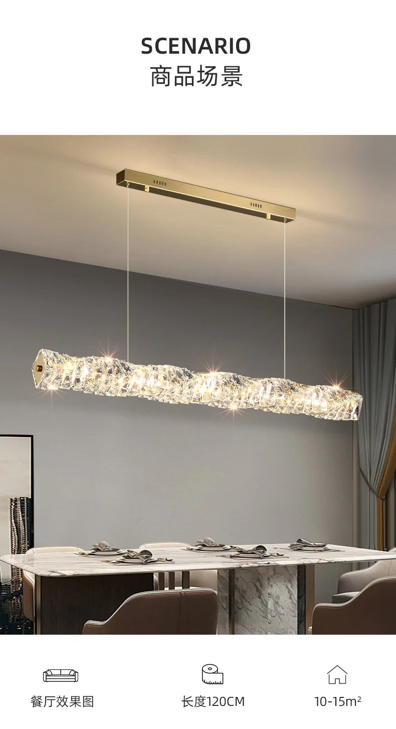 Pendant Light - Modern Strip Led Ceiling Chandelier Luxury Crystal Design Art Lamp SW-36214567 - SWEET-LIGHTS
