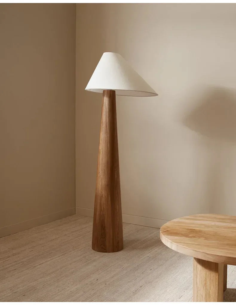 Floor Lamp - Japanese Wabi-sabi Retro Natural Wood Fabric Shade LED Light SW-36210234 - SWEET-LIGHTS