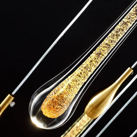 Chandelier - Modern Crystal LED Chandelier Gold Long Stair Fixtures SW-36210354 - SWEET-LIGHTS