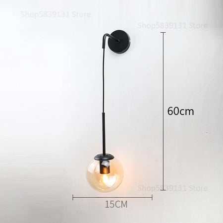 Wall Light - Nordic Modern Vintage Wall Lamps LED Glass Ball Mirror Bedroom Living Room Light Fixtures SW-36210345 - SWEET-LIGHTS