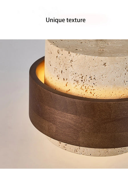 Pendant Light - Led Pendant Lamp Bedroom Chandelier Small Stone Wood Walnut Hanging Fixture SW-36210345 - SWEET-LIGHTS