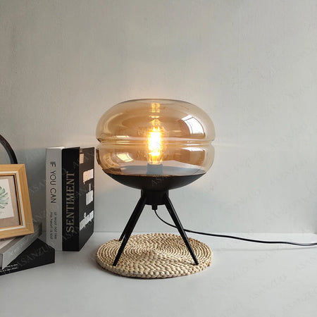 Table Lamp - Modern Blue Glass E27 Desk Lamp for Bedroom Decor SW-36210457 - SWEET-LIGHTS