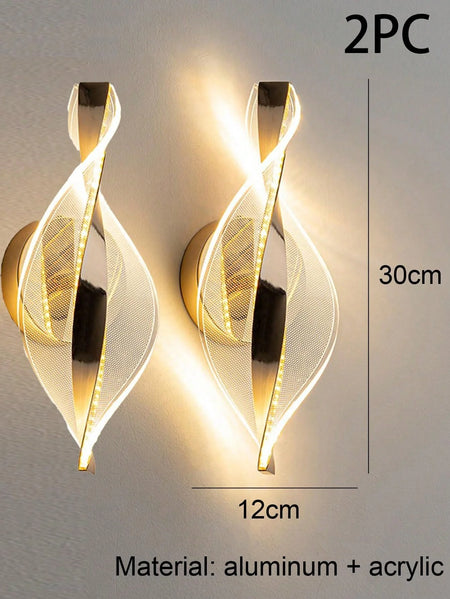 Wall Light - LED Modern 1PC Gold/Black Acrylic Lamp SW-36210345 - SWEET-LIGHTS