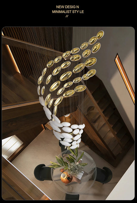 Chandelier - Luxury Lustre Bowl Hanging Chandelier Golden Dragon Egg SW-36210678 - SWEET-LIGHTS