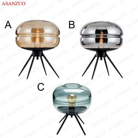 Table Lamp - Modern Blue Glass E27 Desk Lamp for Bedroom Decor SW-36210457 - SWEET-LIGHTS
