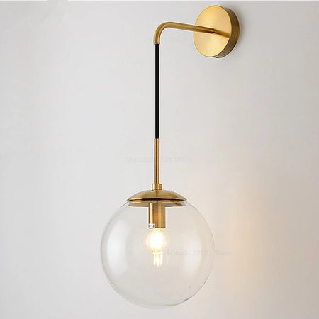 Wall Light - Nordic Modern Vintage Wall Lamps LED Glass Ball Mirror Bedroom Living Room Light Fixtures SW-36210345 - SWEET-LIGHTS