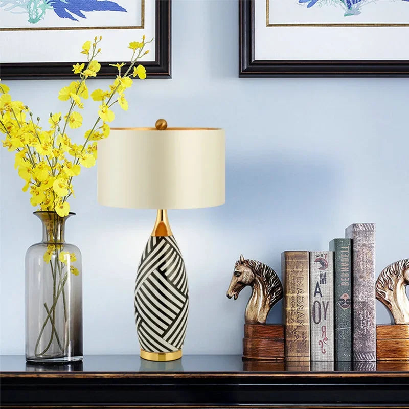 Table Lamp - LED Modern Creative Stripe Design American Desk Light for Home Living Room Bedroom Bedside Decor SW-36210345 - SWEET-LIGHTS
