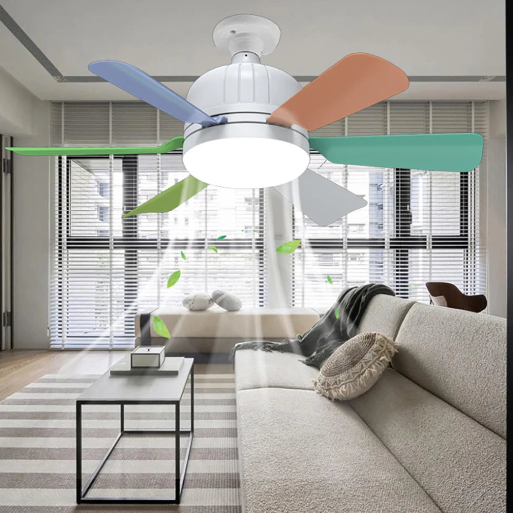 Fans - Smart Remote Controlled E27 Ceiling Fan Light with Timer SW-36210347 - SWEET-LIGHTS