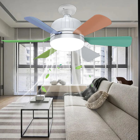 Fans - Smart Remote Controlled E27 Ceiling Fan Light with Timer SW-36210347 - SWEET-LIGHTS
