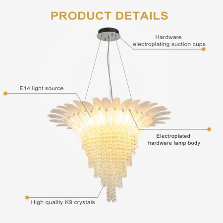 Chandelier - French Designer Crystal Chandelier Adjustable Height SW-36210345 - SWEET-LIGHTS