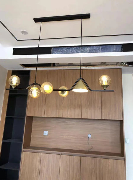 Pendant Light - Nordic Black LED Chandelier E14 Glass Ball SW-36210374 - SWEET-LIGHTS