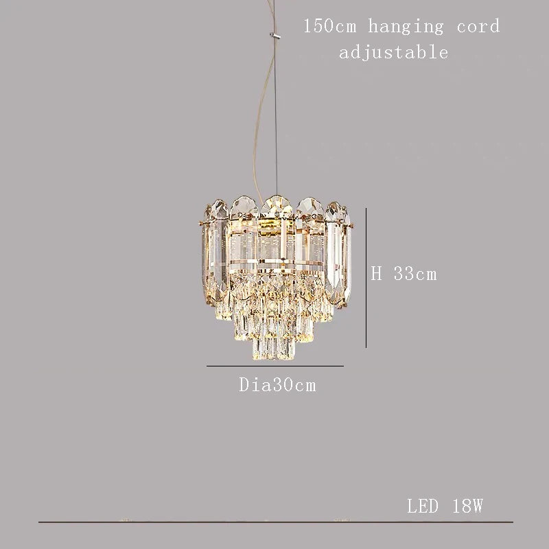 Chandelier - Modern Luxury Clear Amber Crystal Ceiling Lamp Elegant LED Lighting SW-36210234 - SWEET-LIGHTS