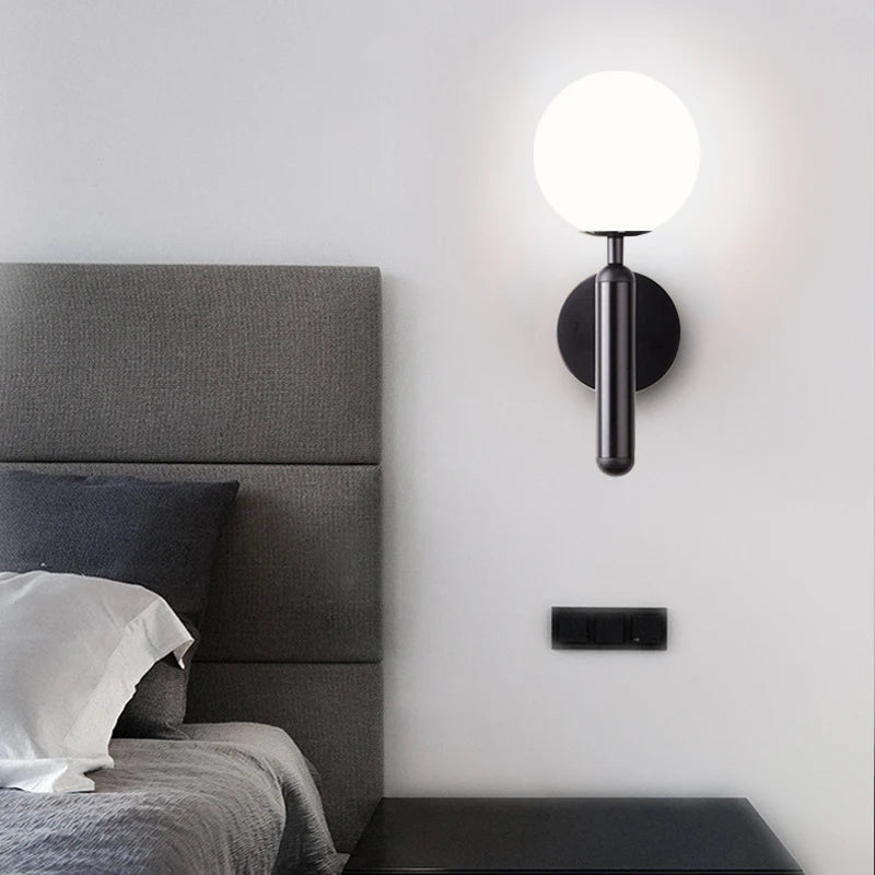 Wall Light - Interior LED Wall Lamps Wall Lighting Fixtures for Bedroom Living Room Indoor Frosted Glass Ball Sconce SW-36210458 - SWEET-LIGHTS