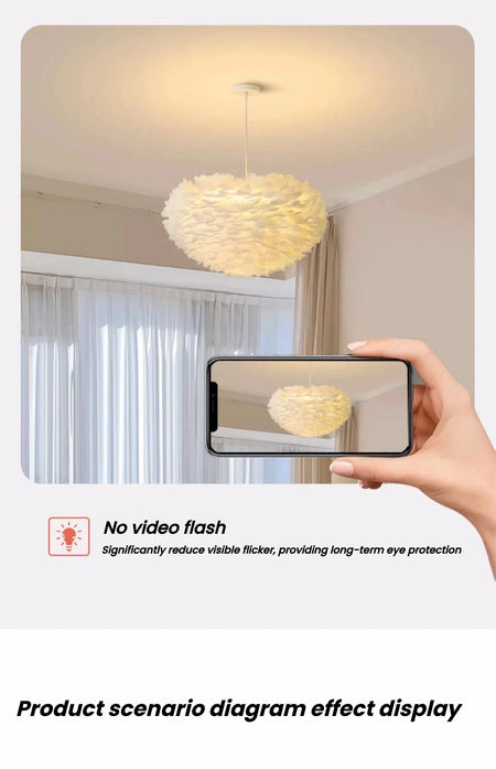 Pendant Light - Feather Nordic LED Chandelier for Living Room and Girl's Room Decor SW-36210578 - SWEET-LIGHTS