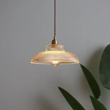 Pendant Light - Japanese Brass Semicircular Glass Chandelier for Bedroom and Dining Room SW-36210456 - SWEET-LIGHTS
