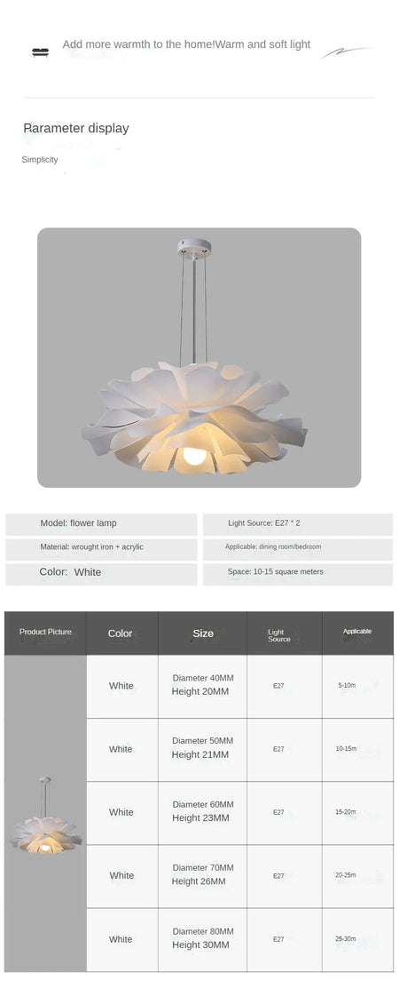 Pendant Light - Modern Acrylic Flower Chandelier LED Lamp SW-36210234 - SWEET-LIGHTS