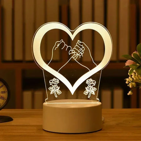 Children Lighting - Romantic Love 3D Led Lamp for Kids Night Light SW-36210489 - SWEET-LIGHTS