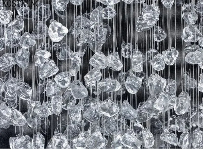 Chandelier - Modern Stone Crystal LED Chandelier Large Luxury Staircase Living Room Light Fixture SW-36210457 - SWEET-LIGHTS