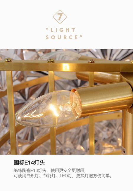 Chandelier - Modern Snow Glass Luxury for High-End Villa SW-36210478 - SWEET-LIGHTS