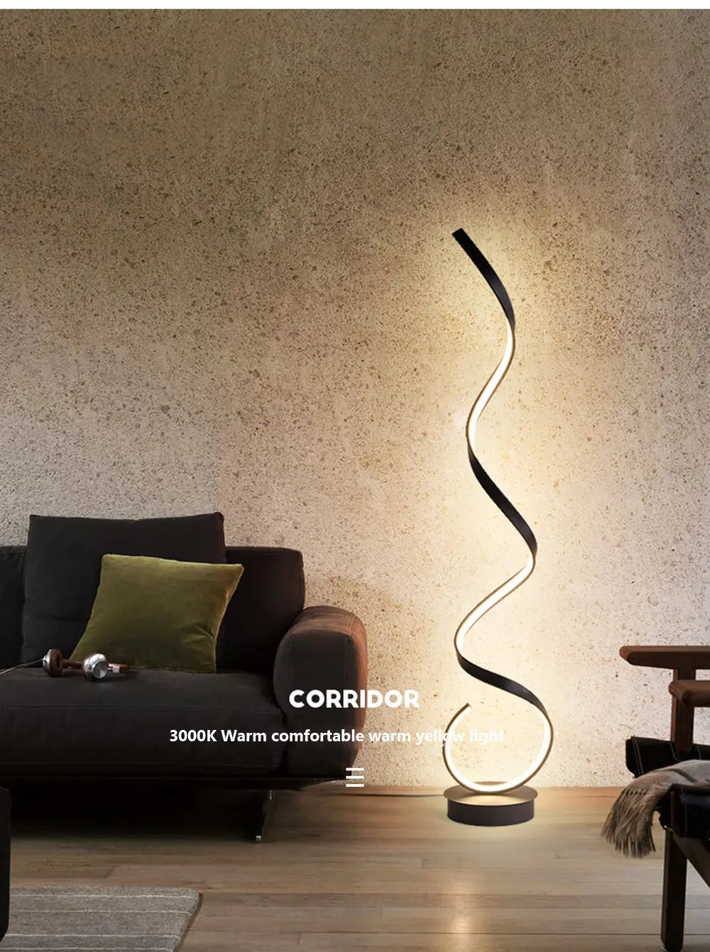 Floor Lamp - Modern LED Strip Minimalist Black White Light SW-36210457 - SWEET-LIGHTS
