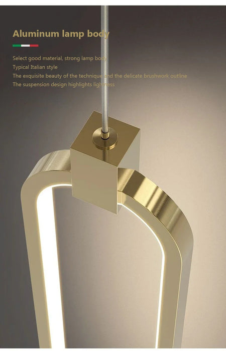 Pendant Light - Modern LED Black Gold Circular Chandelier SW-36210789 - SWEET-LIGHTS