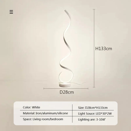 Floor Lamp - Modern LED Strip Minimalist Black White Light SW-36210457 - SWEET-LIGHTS