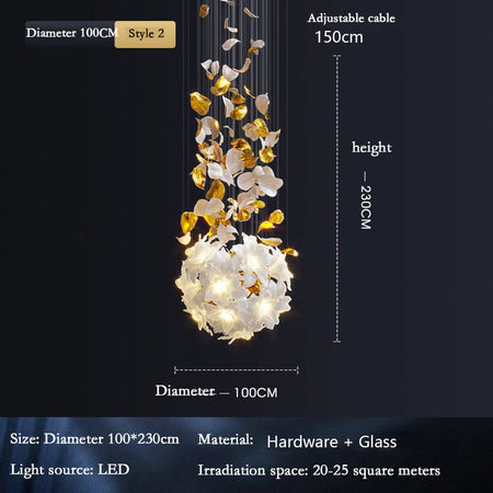 Chandelier - Loft Hanging Crystal Pendant Light for Modern Luxury Hotel Lobby Living Room SW-36210578 - SWEET-LIGHTS