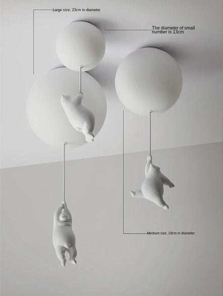 Children Lighting - Designer Polar Bear Pendant Chandelier LED Lamp SW-36210123 - SWEET-LIGHTS