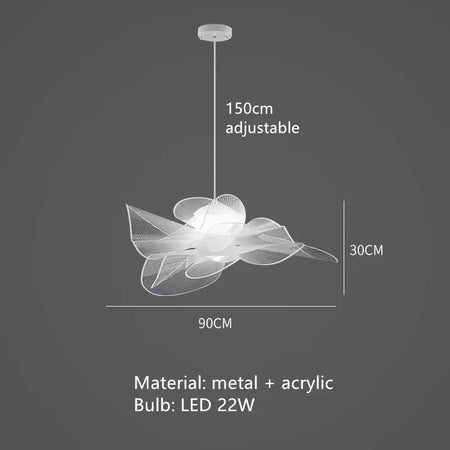Pendant Light - Italian Design White Butterfly Chandelier LED SW-36210478 - SWEET-LIGHTS