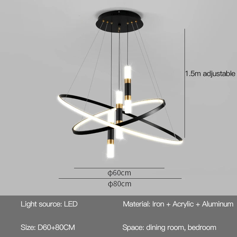 Pendant Light - Modern Round LED Chandelier Fixture for Home Decor SW-36210467 - SWEET-LIGHTS