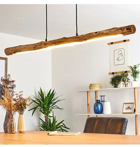 Pendant Light - Morden Style LED Minimalist Wooden Lamp Cord Adjustable SW-36210354 - SWEET-LIGHTS